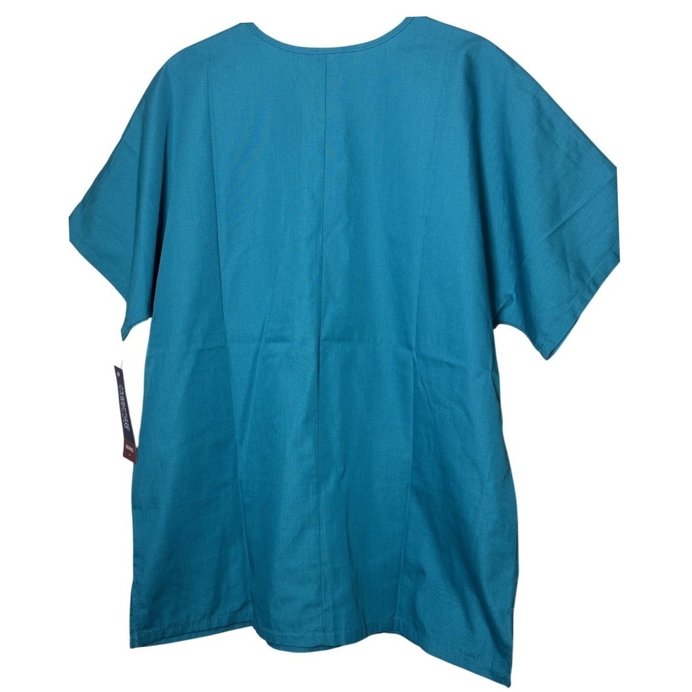Cherokee Workwear 4700 V-Neck Scrub Top Teal Blue Medium TLBW New With Tags - Picture 2 of 9